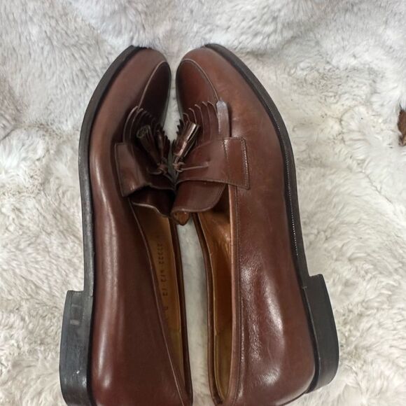 Salvatore Ferragamo Men\'s Brown Leather Tassel Fashion Dress Loafer Size 12D